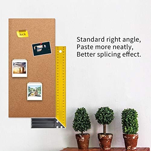 Cork Bulletin Board 17"x8" - 1/2" Thick Cork Board Tiles Frameless Cork Tiles, Self-Adhesive Corkboards Wall Decor with Two Box Bonus Pushpins for Office, School and Home (10pack)