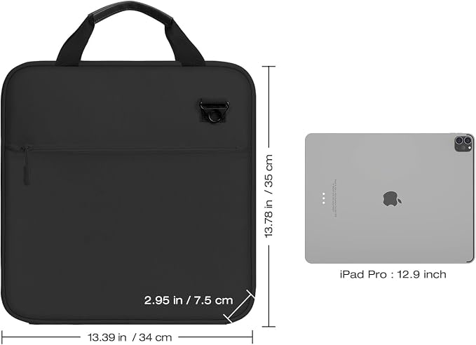 MoKo Zipper Binder, 2 Inch 3 O Ring, 5 Tab File Folders, 500 Sheets, Black | Water-repellent 900D Oxford fabric with 5 folders, 2 mesh pocket, reinforced handle and adjustable shoulder strap.