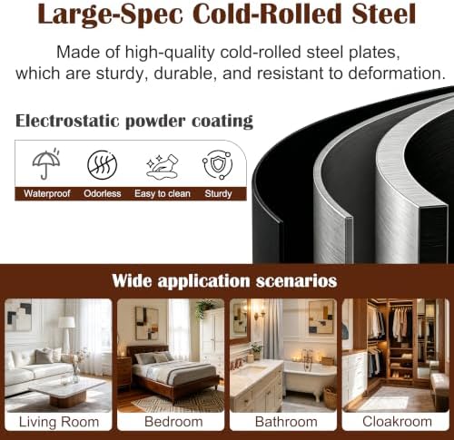 SteeLoong 86" Metal Wardrobe Cabinet,Armoire Wardrobe Closet with 3 Drawers