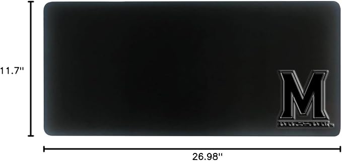 University of Maryland Alumni Desk Mat, Durable Office Supplies, Non-Slip Base, Responsive Desk Pad with Smooth Surface, Black
