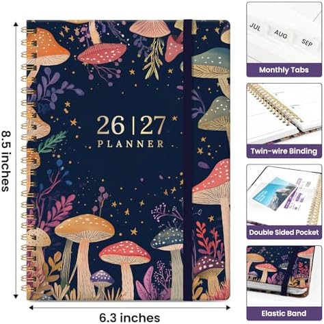 Planner 2026-2027, Monthly & Weekly Jul 2026-Jun 2027 Calendar Planner