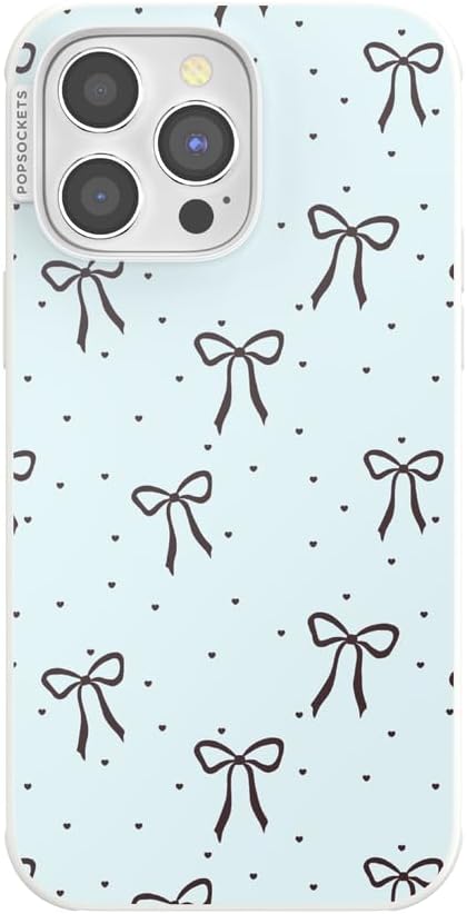 PopSockets iPhone 14 Pro Max Phone Case w/MagSafe- Tiny Bows | Magnetic, Wireless Charging, Camera & Drop Protection, Bow, Phone, Women