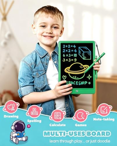 ORSEN LCD Writing Tablet 16 inch - Kids Doodle Board Colorful Drawing Pad Toys for Ages 3-12 Girls Boys Toddler Birthday Gifts, Green