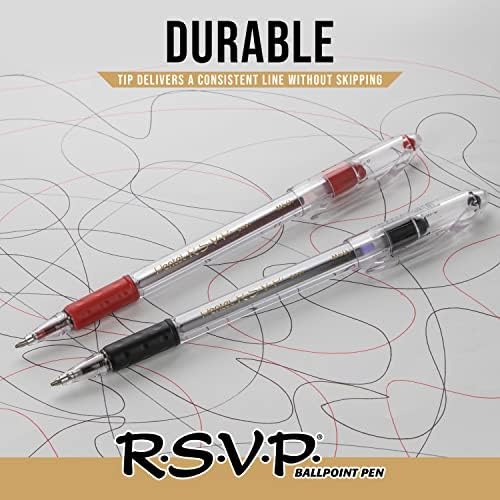 Pentel RSVP Ballpoint Pen, (1.0mm) Med Line, Blue Ink, 72pk Canister (BK91PC72C)