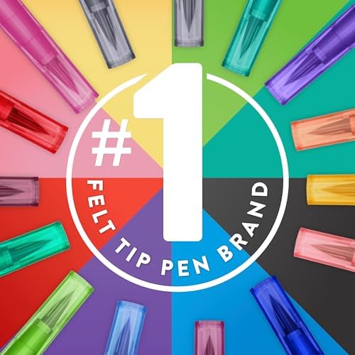 Paper Mate Flair DUAL Felt Tip Pens, Brush and Medium Tips, 16 Count - Journaling, Note-Taking, Hand Lettering