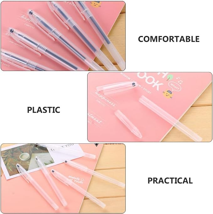 COHEALI Transparent Pen Holders 200 Pcs Empty Plastic Pen Shells for Students Stationery Diy Projects and Desk Organization