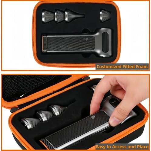 YouKnow Travel Case Compatible with WOLFBOX MF200 Compressed Air Duster - Custom Foam Organizer for Blower Tool & Accessories (Only Case) (Black)