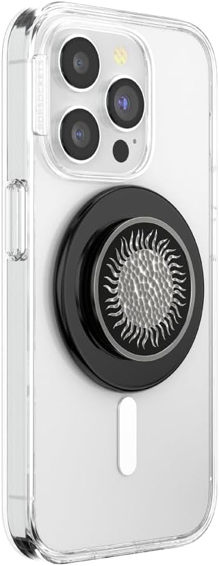 PopSockets Phone Grip for MagSafe, Magnetic Holder- Hammered Sun Black | Removable, For Kindle / Android / iPhone, With Magnet, Black, Electronic Accessories, For iPad/Kindle/iPhone/Android