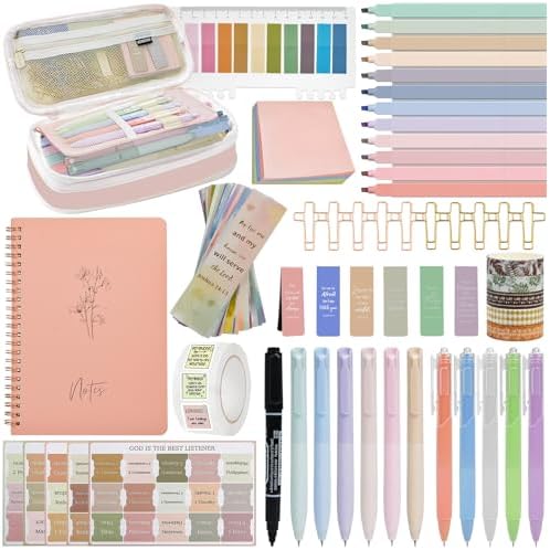 HRFGWDD 96-Piece Bible Study Supplies, Bible Journaling Kit for Women