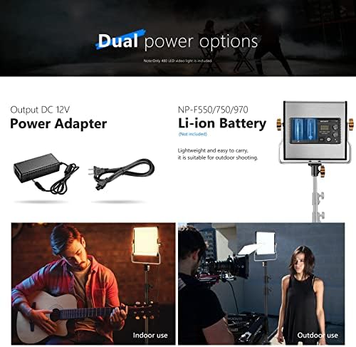 NEEWER Dimmable Bi Color LED with U Bracket Professional Video Light