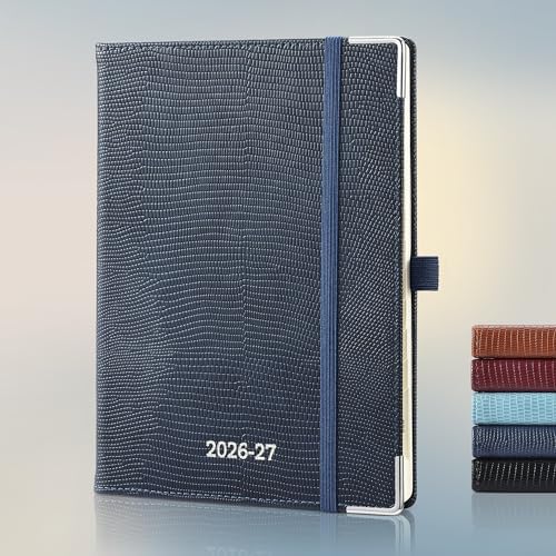 Planner 2026-2027 Weekly & Monthly Planner with Hourly Time Slots, 18 Month Academic Calendar July 2026 – Dec 2027, Vertical Layout, Monthly Tabs, Hardcover Business Agenda, Dark Blue