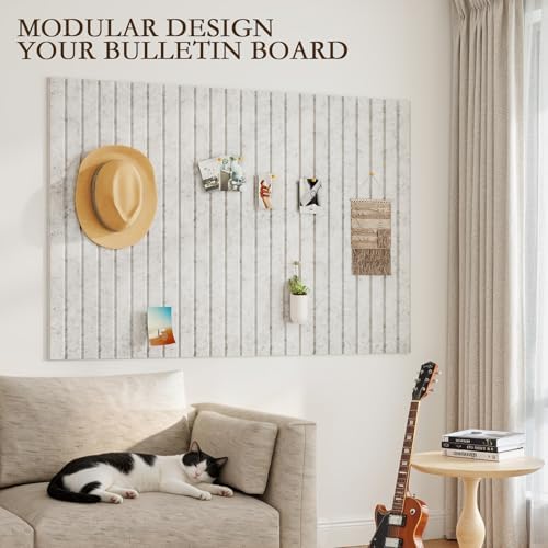 JBER Cork Board Alternative, 6 Pack 36" x 24" Felt Board, Silver Gray