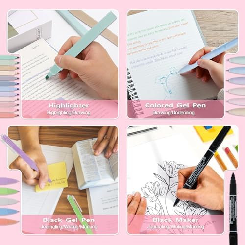 HRFGWDD 78-Piece Bible Study Supplies, Bible Journaling Kit for Women
