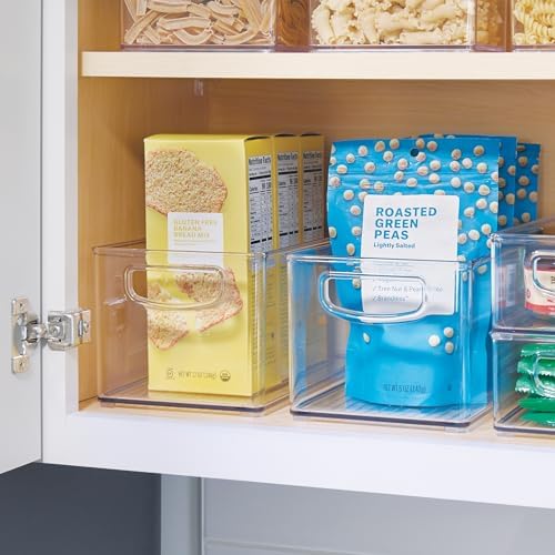 iDesign Stackable Clear Plastic Bin, 6-Pack