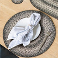 Homespice Flint Hill Jute Braided Placemats, Round 15" Set of 6
