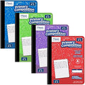 Mead Primary Composition Book, 4 Pack, Primary Ruled Journal, Grades K-2, 7-1/2" x 9-3/4", 100 Sheets per Comp Book, Assorted Colors (610053-ECM)