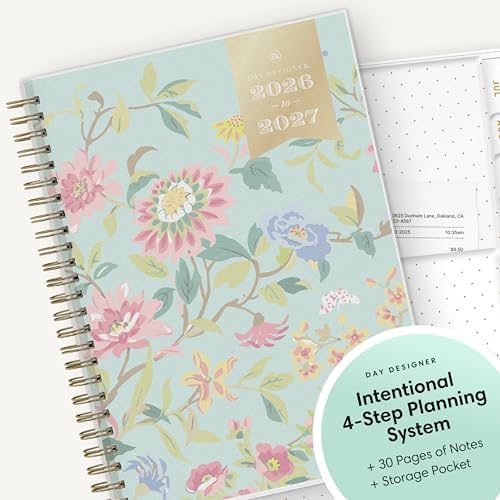 Blue Sky 2026-2027 Weekly & Monthly Academic Planner, 5.9"x8.6" Floral Mint