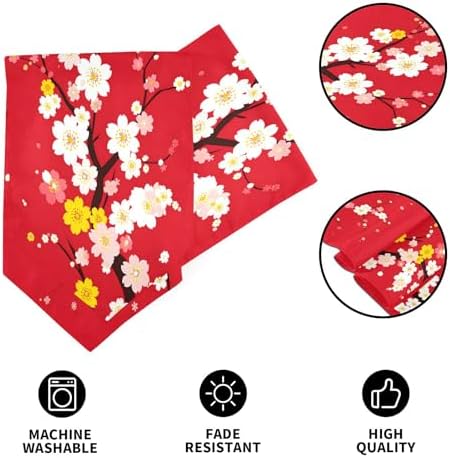 ALAZA Double-Sided Japaneses Sakura Tree Cherry Bloom Table Runner 14x108 Inches Long,Table Cloth Runner for Wedding Birthday Party Kitchen Dining Home Everyday Decor
