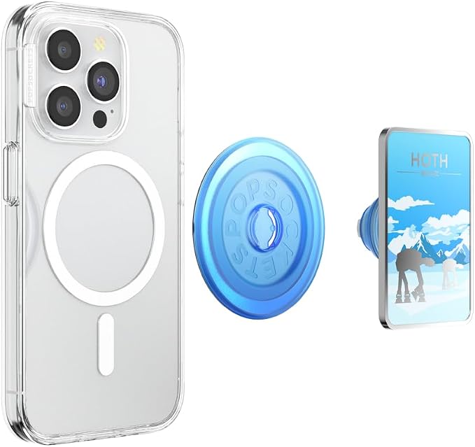 PopSockets Phone Grip for MagSafe, Magnetic Holder- Welcome to Hoth | Removable, For Kindle / Android / iPhone, With Magnet, Star Wars, Grogu, iPad, Removable, Popper