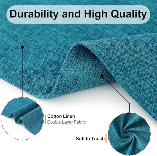 Homaxy Cloths Placemats for Dining Table Set of 6, 13" x 19", Teal