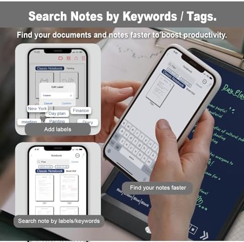 Ophayapen Digital Smart Pen and Writing Board Set, Real-time Sync for Digitizing, Convert to Text,Storing, and Sharing Your Notes, Compatible with Smartphone (Android and iOS)