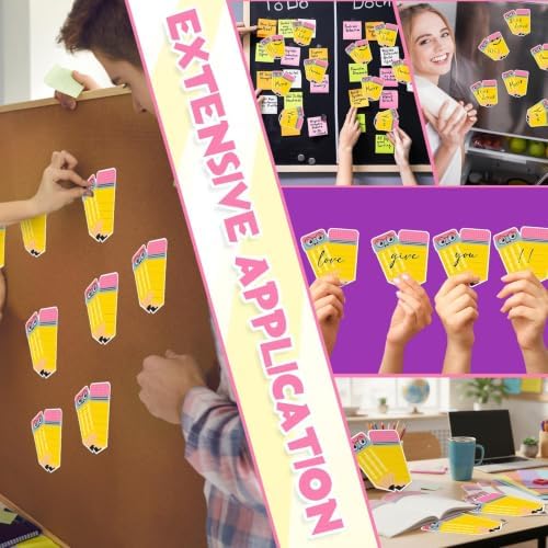 96 Pads 2880 Sheets Teacher Sticky Notes Pencil Note Pads Appreciation Gifts Self Adhesive Memo Pad Cute Gifts