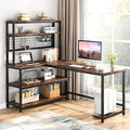 Tribesigns 55" Computer Desk Large Office Desk Study Table (Brown)