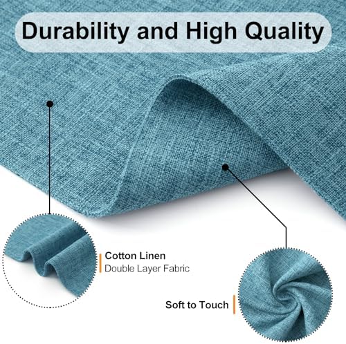 Homaxy Cloths Placemats for Dining Table Set of 4, 13" x 19", Aqua