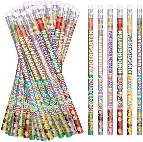 Kindergarten Pencils Colorful Birthday Pencils Fun Inspirational Pencil Back to School Pencil (36)