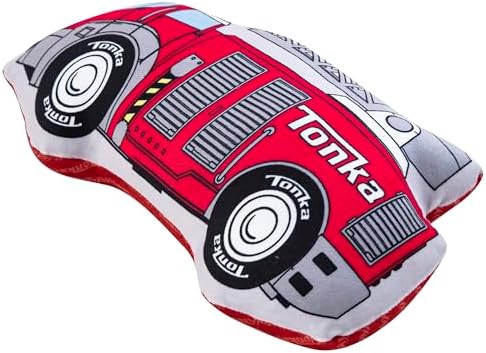 Northwest Hasbro Tonka Fire Truck Cloud Pillow, Plush Comfort for Kids Adults, Bedroom Playroom Decor, Spot Clean, 12 Inch