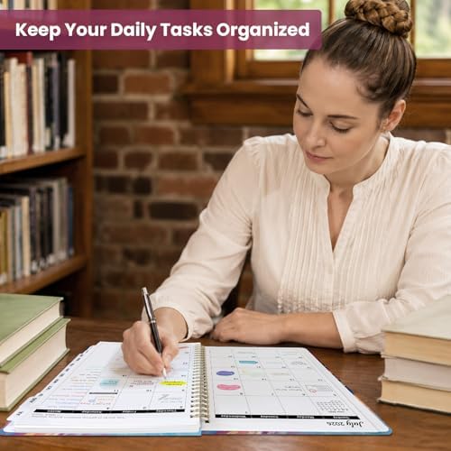 Large Planner 2026-2027, A4 (8.5" x 11") Hardcover Weekly & Monthly Planner July 2026 - June 2027 with Monthly Tabs, Academic Planner for School, Work and Office, Radiant Pastures