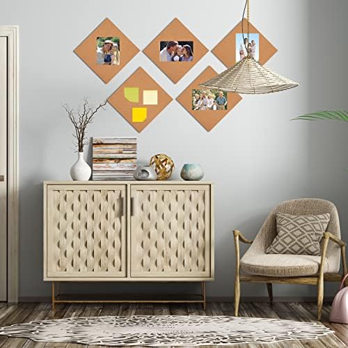Cork Board Tiles 12"x12" - 1/2" Thick - 6 Pack Cork Tiles - Bulletin Board - Mini Wall (6pack) (6pack 30.5 * 30.5 * 1.2)