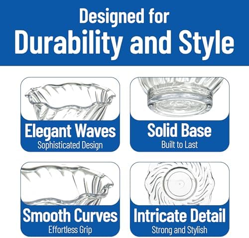 Carlisle FoodService Products Plastic Dessert Dish, 5 Ounces, Clear (Pack of 24)
