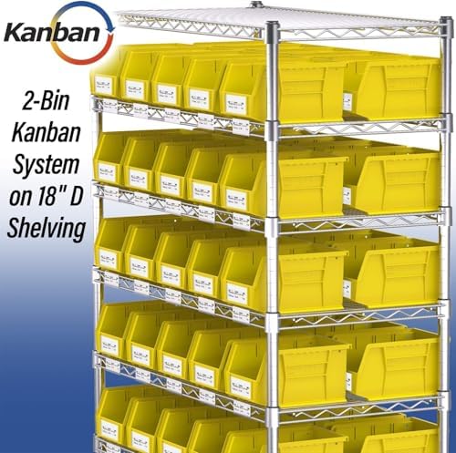 Akro-Mils 30237 AkroBins Plastic Storage Bins, 9"x6"x5", Black, 12-Pack