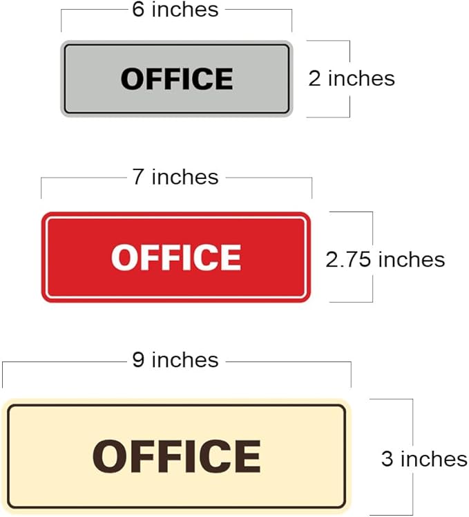 Signs ByLITA Standard Office Sign - Professional Business Signage - Easy to Install (Black/Gold) - Small 1 Pack
