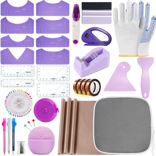 QUKLOGEN Sublimation Shirts Tool Kits with Portable mat for Ironing