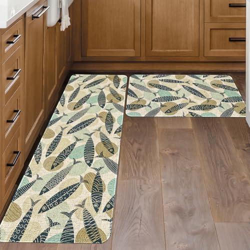 Kitchen Rugs and Mats Set of 2,Floor Mats for Home Kitchen Decor Mat