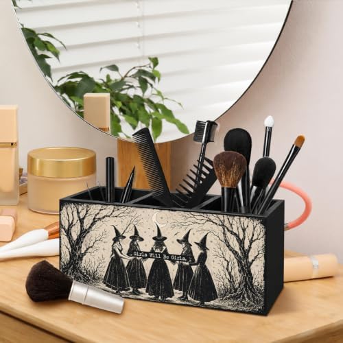 Girls Will Be Girls Witch Halloween Pen Pencil Holder for Desk