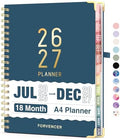 Jul 2026 - Dec 2027 Planner, Forvencer 18 Month Planner 2026-2027, 8.5"x11"