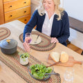 Homespice Kingston Jute Braided Table Runner, Oval 8x28 Set of 2