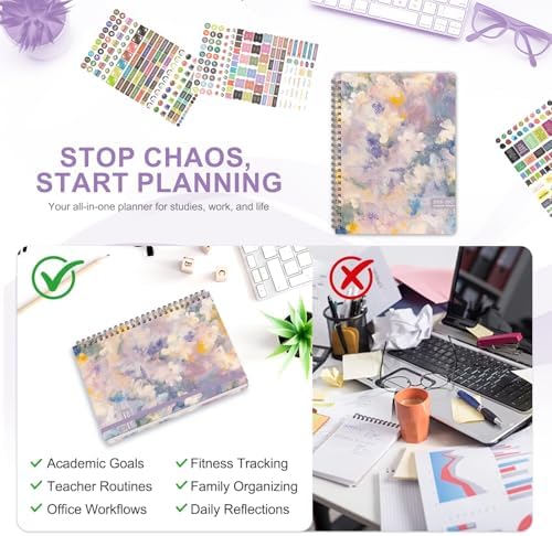 Planner 2026-2027, Weekly and Monthly Academic Year Calendar Planner, July 2026 - June 2027, Daily Agenda Book for Office School Supplies, A5(6.3'' x 8.5'')
