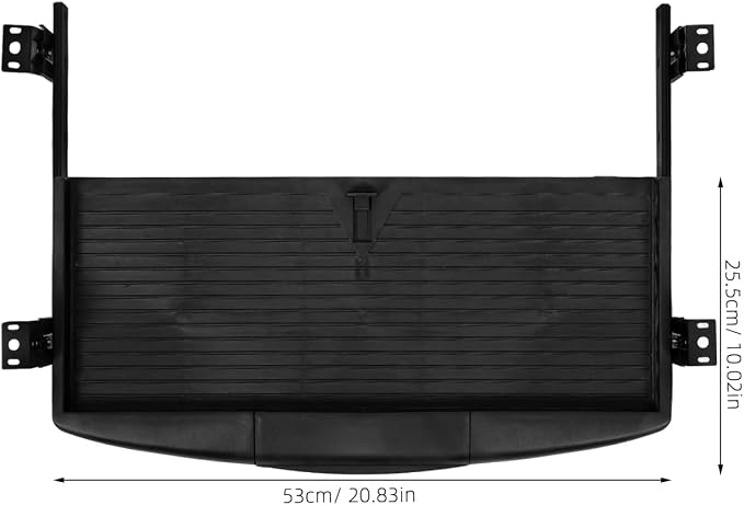 Under Desk Keyboard Tray Slide Out Drawer 20.86X10.03 Inch Office Desk Organizer Storage Platform Space Saving Keyboard Holder for Workspace