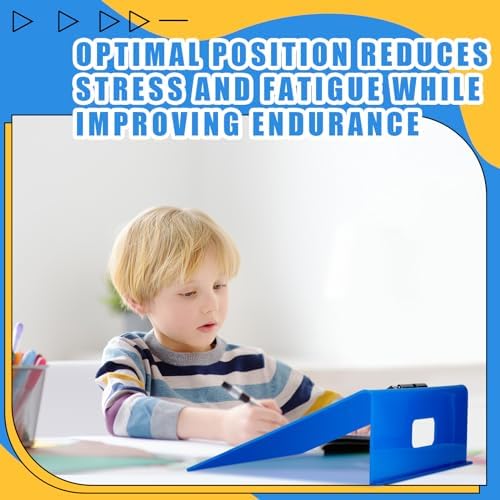 Pasimy 2 Pcs Slant Board Writing 13 x 13 Inch Heavy Duty Slanted Clipboard Sloped Acrylic Large Writing Board to Improve Handwriting Posture Reading Grasp for Back to School Office Supplies(Blue)