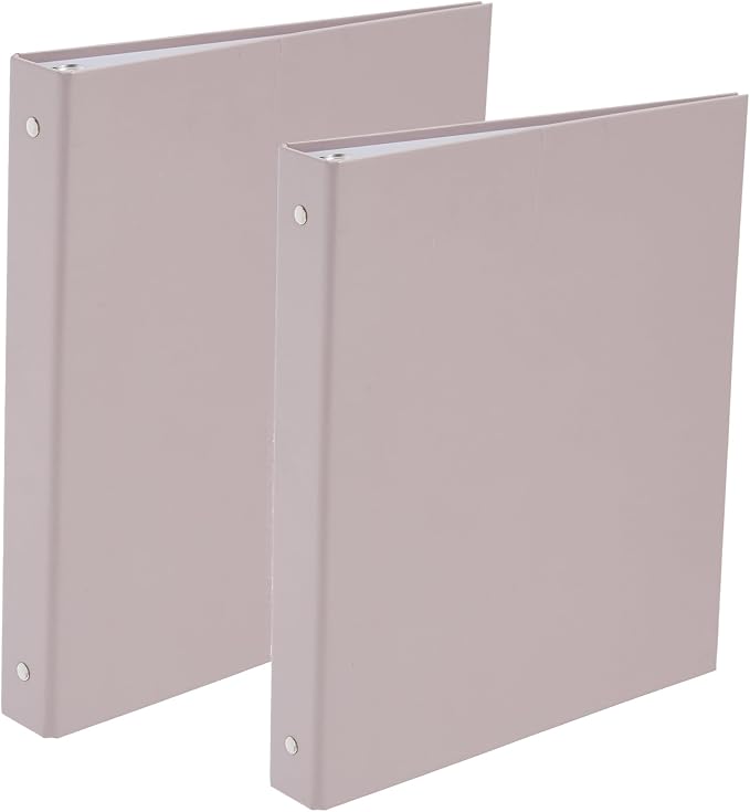 2 Pack 3 Ring Pocket Fashionable Color Binder 1-inch, Suitable for Letter Size (11 "x 8.5"), Beautiful and Cute Binder Suitable for School and Office Supplies, Purple Color