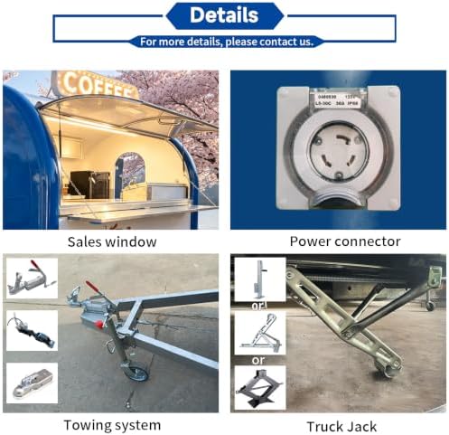 Mobile Coffee Trailer, 10ft Commercial Food Truck Cart for Sale