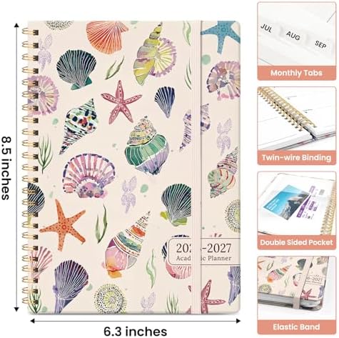Planner 2026-2027, Monthly & Weekly Jul 2026-Jun 2027 Calendar Planner