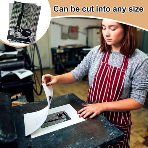 Yeaqee 2 Pcs 12 x 18 Inch Linoleum Blocks for Printmaking, Gray