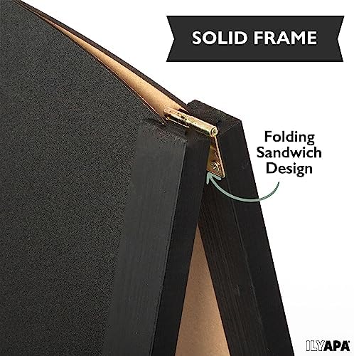 Ilyapa A Frame Chalk Board Easel Sign 18x31.5 in - Sandwich Signs Outdoor