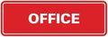 Signs ByLITA Standard Office Sign - Professional Business Signage - Easy to Install (Red) - Medium 1 Pack
