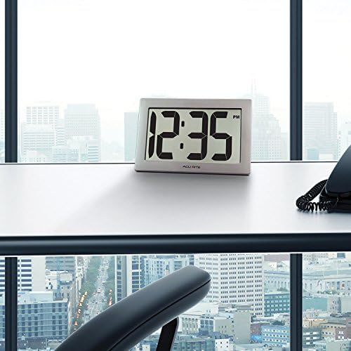 AcuRite 75102 9.5" Large Digital Clock with Intelli-Time Technology